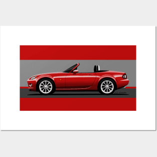 My drawing of the transparent NC 2.0 roadster convertible classic sports car Posters and Art